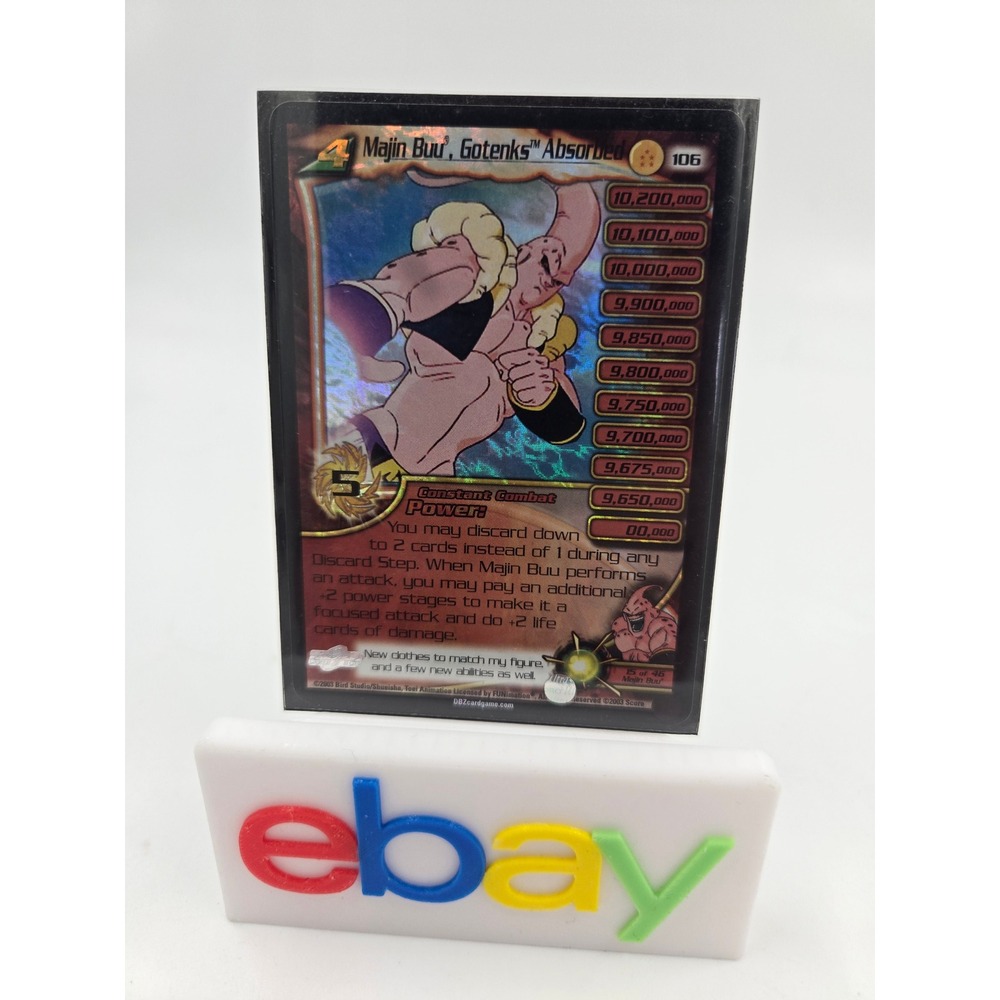 Dragon Ball Z Majin Buu Gotenks Absorbed Card Score 106 FOIL